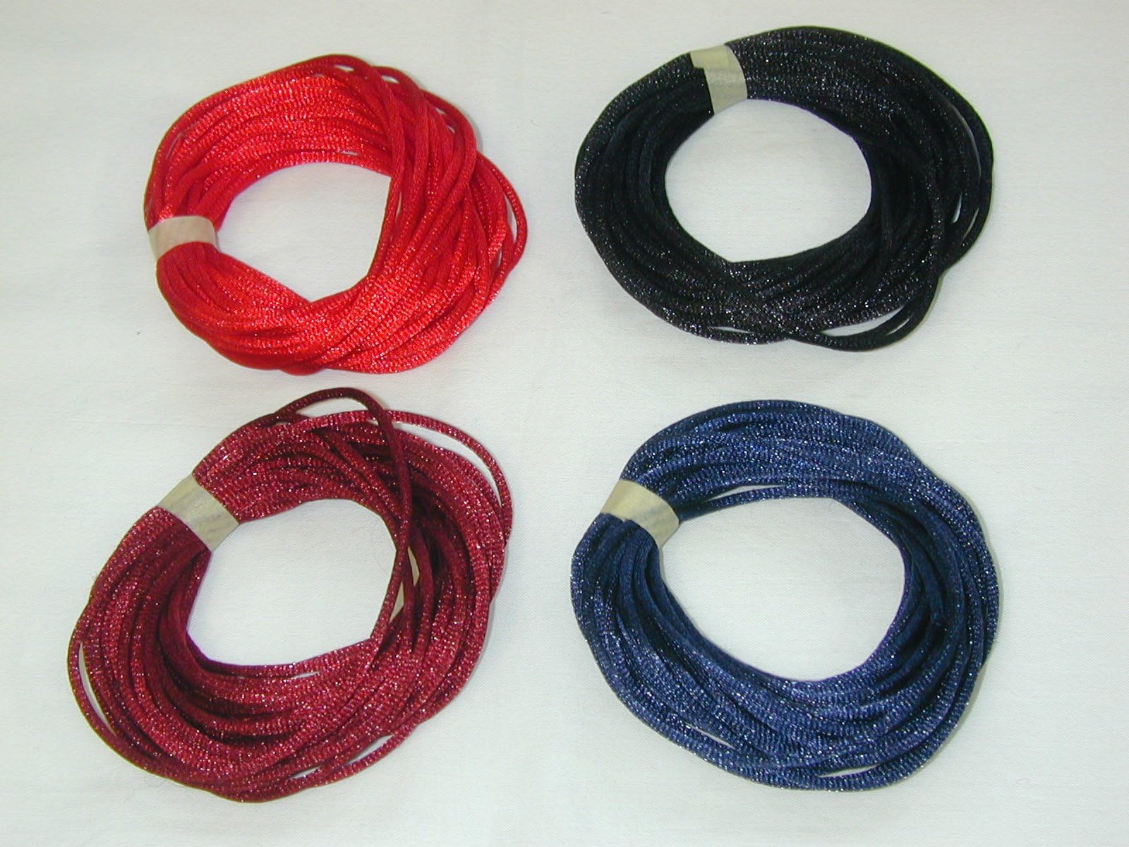 2Mm Rattail Satin Cord For Kumihimo 4 5m Pieces 20m Per Package - Darks
