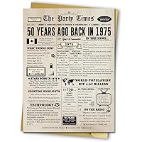 Large 50 Years Old Birthday Gifts for Women Men,Happy 50th Birthday Card for Husband Wife, Retro 50 Years Old Birthday Gifts 