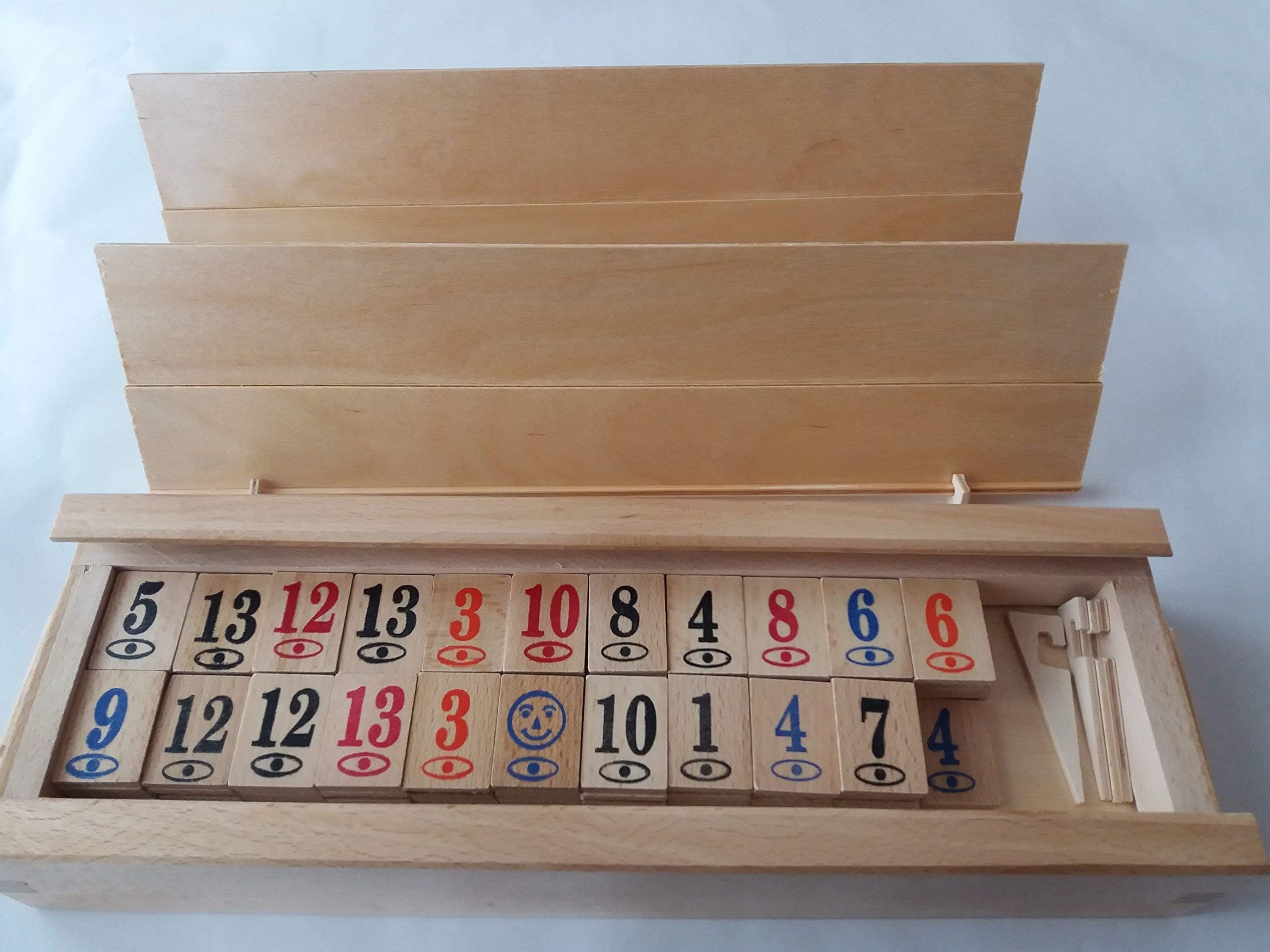 Big huge complete wooden handmade rummy game children's travel game strategy family board game in big wooden box gift