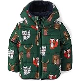 The Children's Place Baby and Toddler Boys' Medium Weight Wind-Resistant, Water-Resistant Puffer Jacket