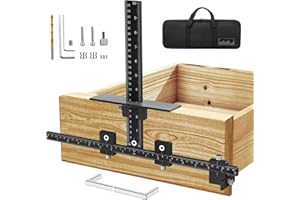 Neitra Cabinet Hardware Jig, Adjustable Drill Guide for Accurate Installation of Door and Drawer Front Handles and Knobs Punch Locator Wood Drilling Doweling Templates Jig Tool
