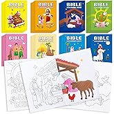 Zealor 36 PCS Christian Mini Coloring Book Bulk Religious Bible Story Activity Booklet Coloring Book DIY Craft Jesus Party Favor for Easter Operation Christmas Shoebox Prizes
