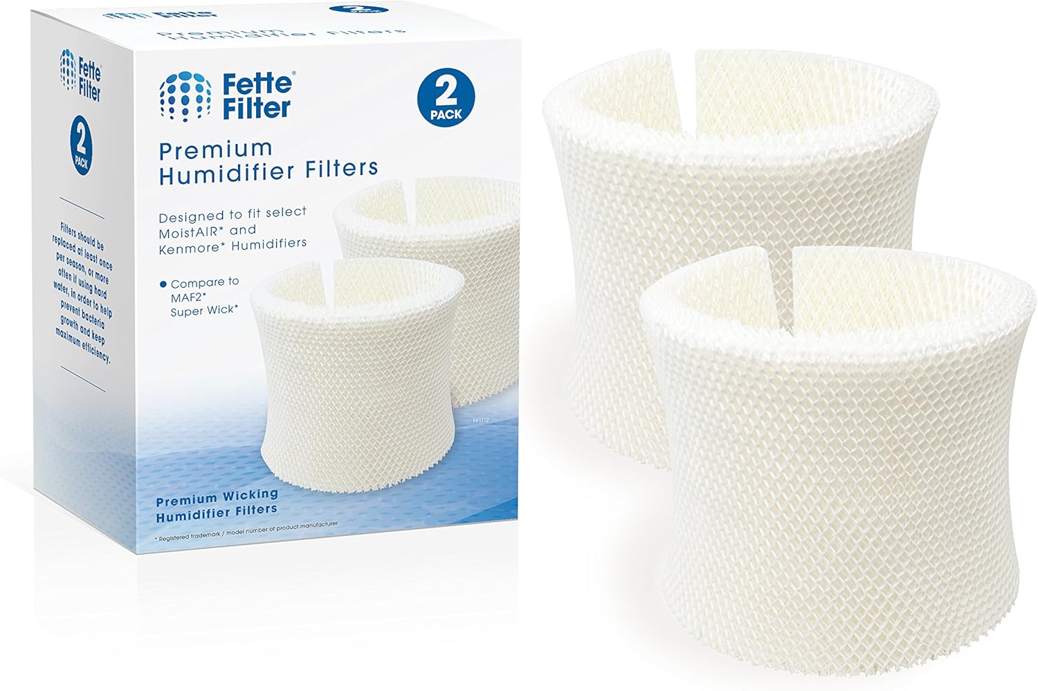 Fette Filter - Humidifier Wicking Filter Compatible with MAF2. (Pack of 2) -