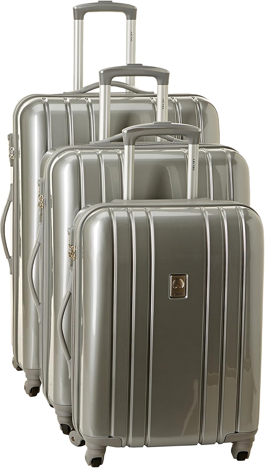 Delsey Paris Set 3 Trolley Hartschale Aircraft Silber Amazon.de