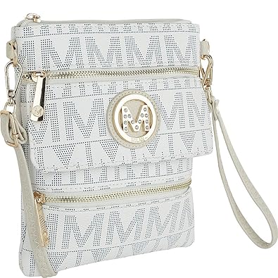 MKF Collection by Mia K. Farrow MKF Collection Mandy M Signature Multi Zipper Pockets Handbag With Detachable Wristlet Crossbody Bag by Mia K Farrow
