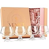 GLASSIQUE CADEAU Venice Goblet Cocktail Glasses for Gin Tonic, Aperol Spritz,Sangria | Modern Glassware Collection | Set of 4 | 17 oz Light Borosilicate Glass Balloons for Home Bar Drinks