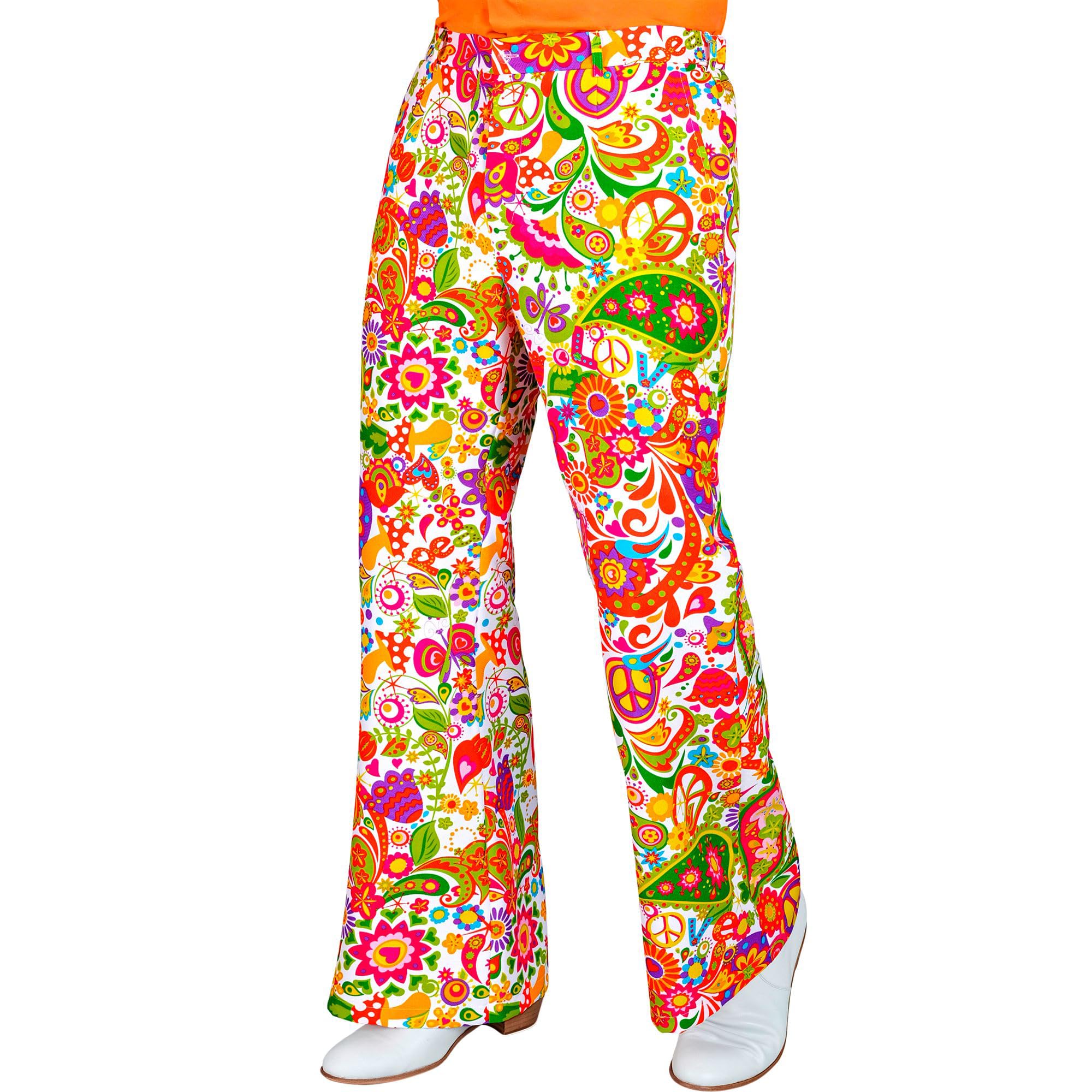 Widmann - 60s Men's Hippie Reggae Flower Power Disco Fever Schlagermove Trousers