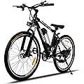 Ancheer Electric Mountain Bike with Removable Lithium-Ion Battery, Battery Charger