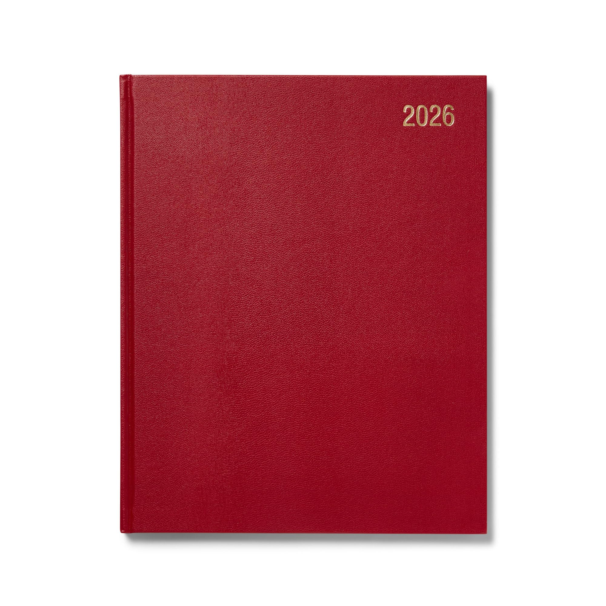 Morgan's Direct 2026 Diary Quarto Desk Diary Week to View Appointments Planner with Hard Cover - Burgundy