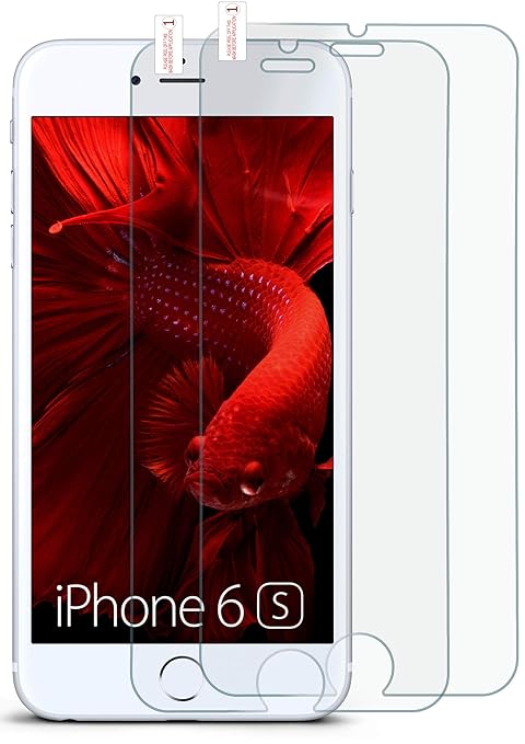 moex 2X 9H Panzerfolie für iPhone 6S | Panzerglas Display Glasfolie [Tempered Glass] Screen Protector Glas Displayschutz-Foli