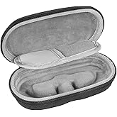 GEEKRIA Shield Carrying Case Compatible with Meta Ray-Ban Wayfarer/Headliner Smart Glasses, Hard Shell Non-Charging Travel Box, Protective Storage with Cable Pocket (Black)