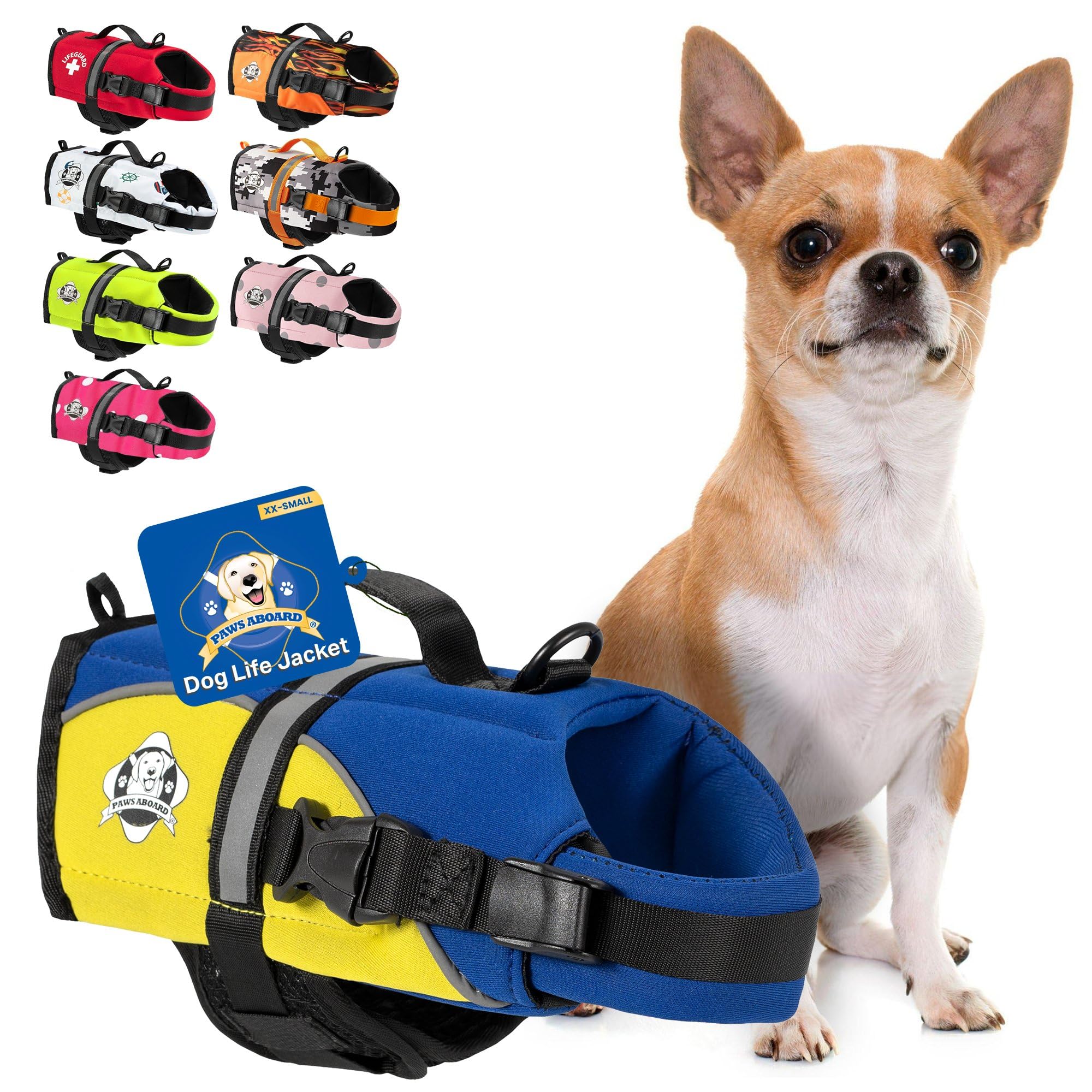 Fido Pet Products Doggy Life Jacket, 2X-Small, Blue/Yellow