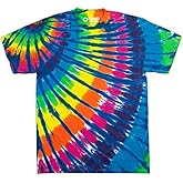 Liquid Blue Blank Tie Dye T-Shirt – Hand Dyed Cotton Spiral Streak Shirts for Men and Women