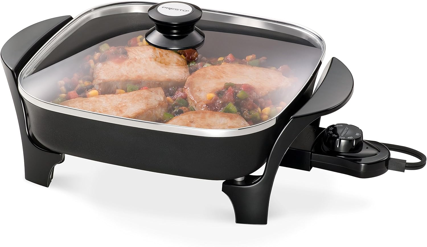 Presto 06626 11-Inch Electric Skillet with Glass Lid