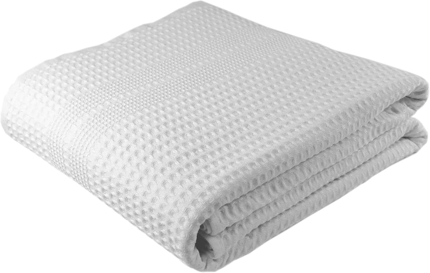 Premium Large Waffle Weave Bath Sheet 100% Natural Cotton – Generous Size Lightweight Ultra Absorbent Quick Drying Fade Resistant (White): Kitchen & Dining