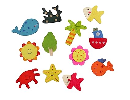 Jiada Nature Themed Fridge Magnets - Pack of 12