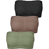Women Bandeau Bra Padded Strapless Bralette Bra Seamless Bandeau Tube Top Bra
