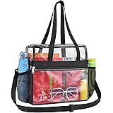 Paxiland Clear Bag for Stadium Events 12x6x12, Clear Tote Bag with Reinforced Strap, Transparent Bag for Sports Concert