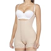 Sonryse 9334 Colombian Postpartum Girdles Post Surgery Compression Garments After Liposuction Fajas Colombianas Postparto Abdominal Levanta Pompis for Women Beige XL