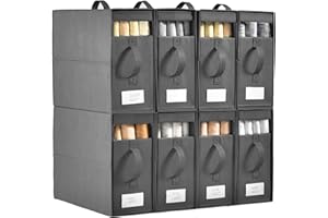 FREEBAT Bed Sheet Organizers and Storage,8 Pack Linen Closet Organizers and Storage, Foldable Bedding Storage for Bedsheets,