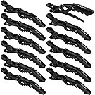 xtava Styling Hair Clips for Women - Set of 12 Professional Hair Clips with Hair Styling and Sectioning - Wide Teeth & Durable for Hair Salon Quality Alligator Hair Clips - 12 x Hair Clip
