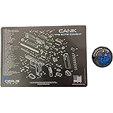Cerus Gear Canik TP9 Elite Combat Schematic Gun Cleaning ProMat + Bonus Stickers - Made in The USA - Durable Non-Slip Firearm
