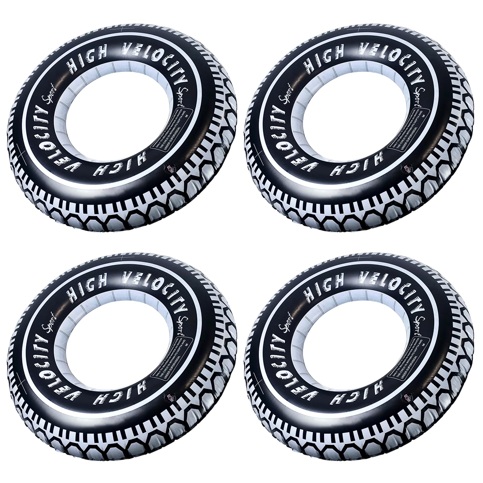 Zaruatu 4 Pack Inflatable Tire Pool Float for Adults Inflatable 28" Giant Tire Tubes Tire Swimming Ring Tires Party Decor for Swimming Pool Lake Ocean (28")
