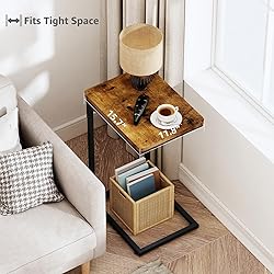 YOOHII C Table Side Table Set of 2 - Couch End