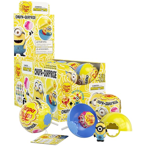 CHUPA CHUPS LOLLIPOP + SURPRISE MINIONS 16 COUNT...