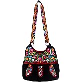 YZXDORWJ Mexican Embroidered Bag for Women Floral Traditional Handbag Satchel Morral Bag