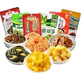 Zhacai Pickled（575g/20.3oz,6Packs/Bag) Si Chuan Zha Cai For Sushi Chinese Pickles Variety Set Asparagus Lettuce &amp; Bamboo Shoots Kelp Shreds Ginger Slices Cucumber Kimchi Preserved Mustard Stem