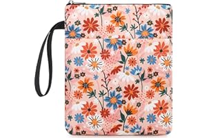 DSIUE Book Sleeve Book Protector Book Lovers Gifts Book Covers for Paperbacks with Zipper,11.4 X 9 Inch