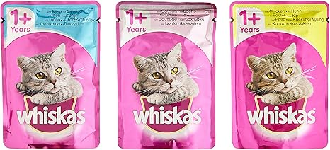 Whiskas Nourriture Humide Pour Chat Selection Variee Avec Poulet Saumon Et Thon En Gelee 84 Sachets 84 X 100 G Amazon Fr Animalerie