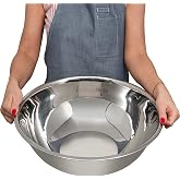 12 Quart Large Stainless Steel Mixing Bowls Set, 3-Pack, Nesting Bowls | Extra Large Commercial Grade Metal Bowls for Meal Prep, Baking, Serving, Food Storage. Rustproof &amp; Dishwasher Safe