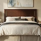 ComfIQ Serene Wood Panel Headboard with Horizontal Scoring, King, Walnut