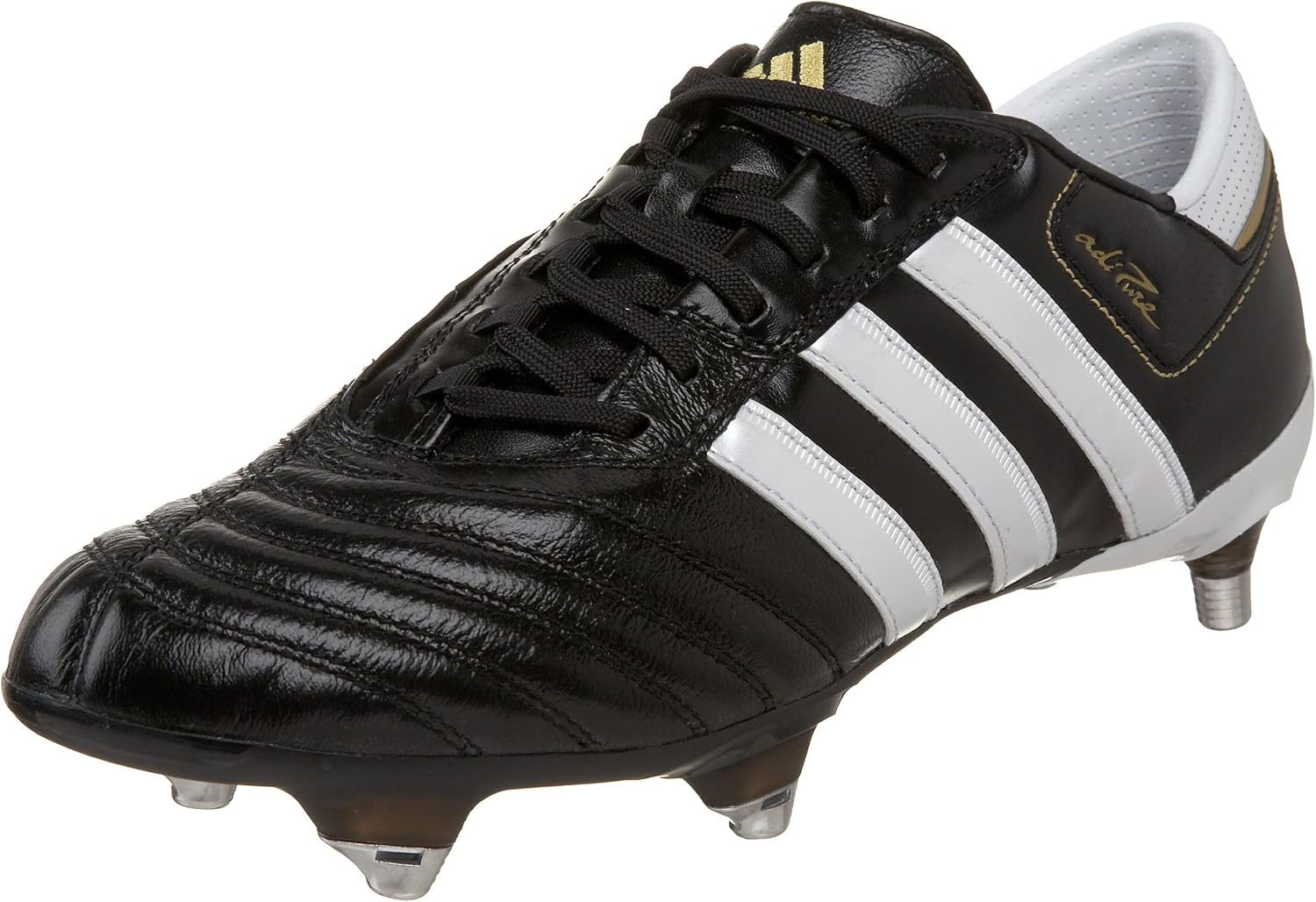 adidas Men's Adipure III XTRX SG Soccer Cleat,Black/White/Gold,6.5 M Shoes