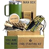 Man Box, Gift Box for Men - Birthday Gifts for Men, Mens Gift Basket, Gift Set Ideas, Unique Presents for Him - Cool Camping 
