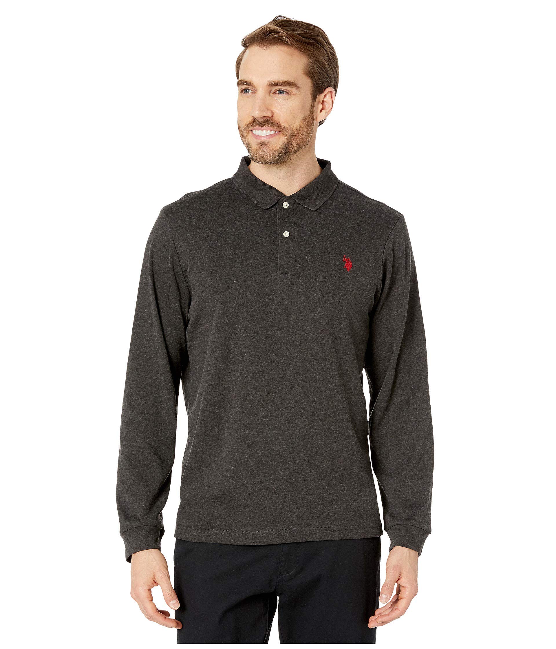 Men's Long Sleeve Interlock Polo Shirt