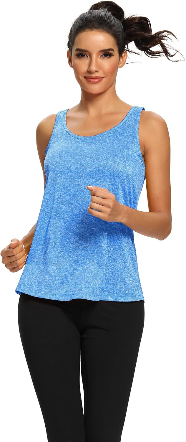 VIISHOW Yoga Tank Tops for Women Sleeveless Workout Tank Tops Back Tops Racerback Muscle Tank Tops: Clothing