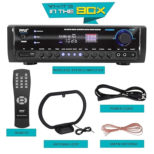 SereneLife PT390BTU.5 ワイヤレスBluetoothステレオアンプ 接続電源オフ 遠隔デバイス 入力/出力デバイス コネクタ/ジャック サウンドシステムコントロール オ Pyle PDA69BU Bluetooth MP3 USB⁄SD⁄AUX FM System Stereo Amplifier