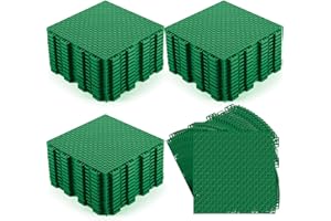 Sacubee 50 Pcs Modular Interlocking Floor Tiles 10 x 10 x 0.5 Inches, Plastic Drainage Tiles Non Slip Drain Pool Deck Mat Cushion Outdoor with Holes for Basement Bathroom Garage Patio