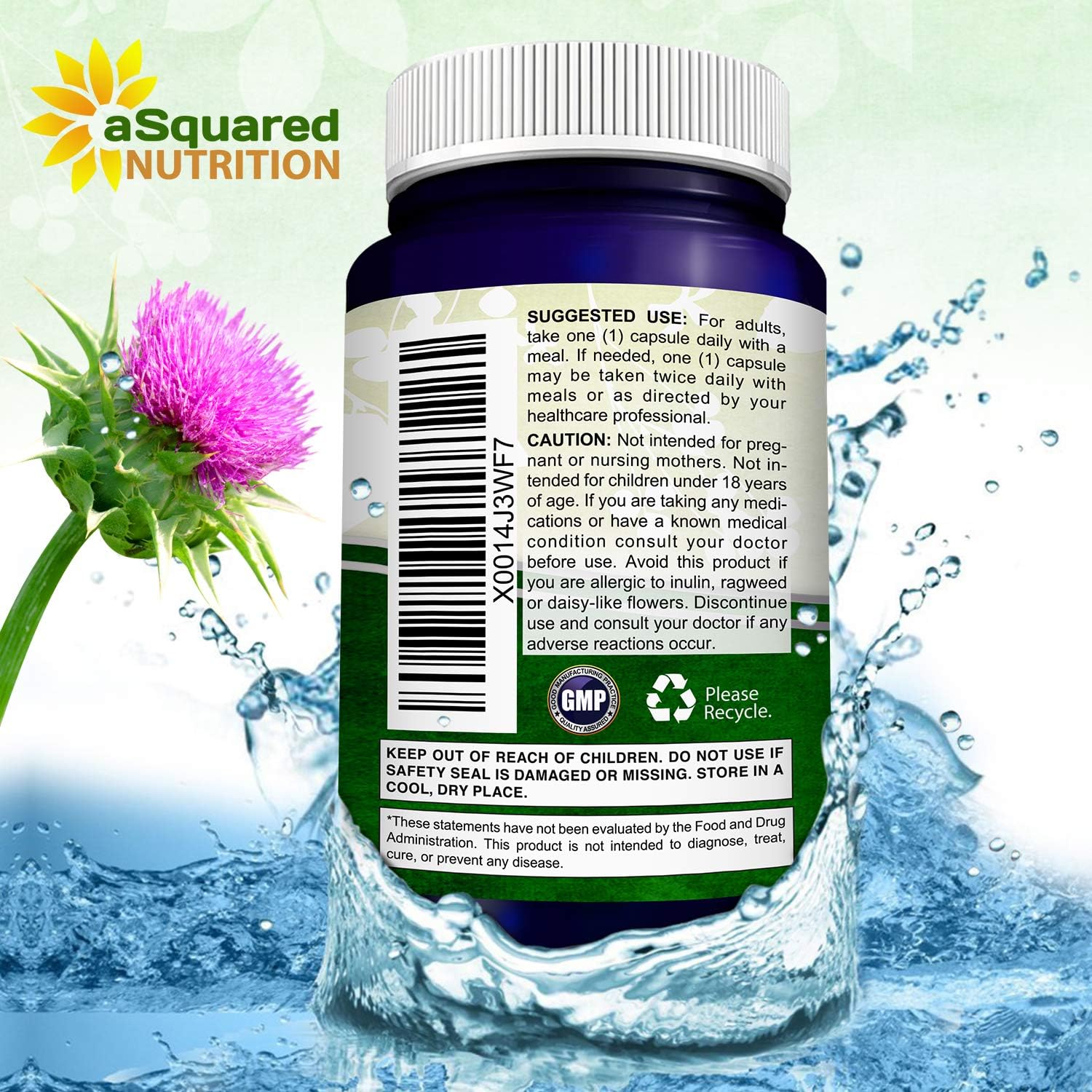 Pure Milk Thistle Supplement 1000mg 200 Capsules, Max Strength 4X