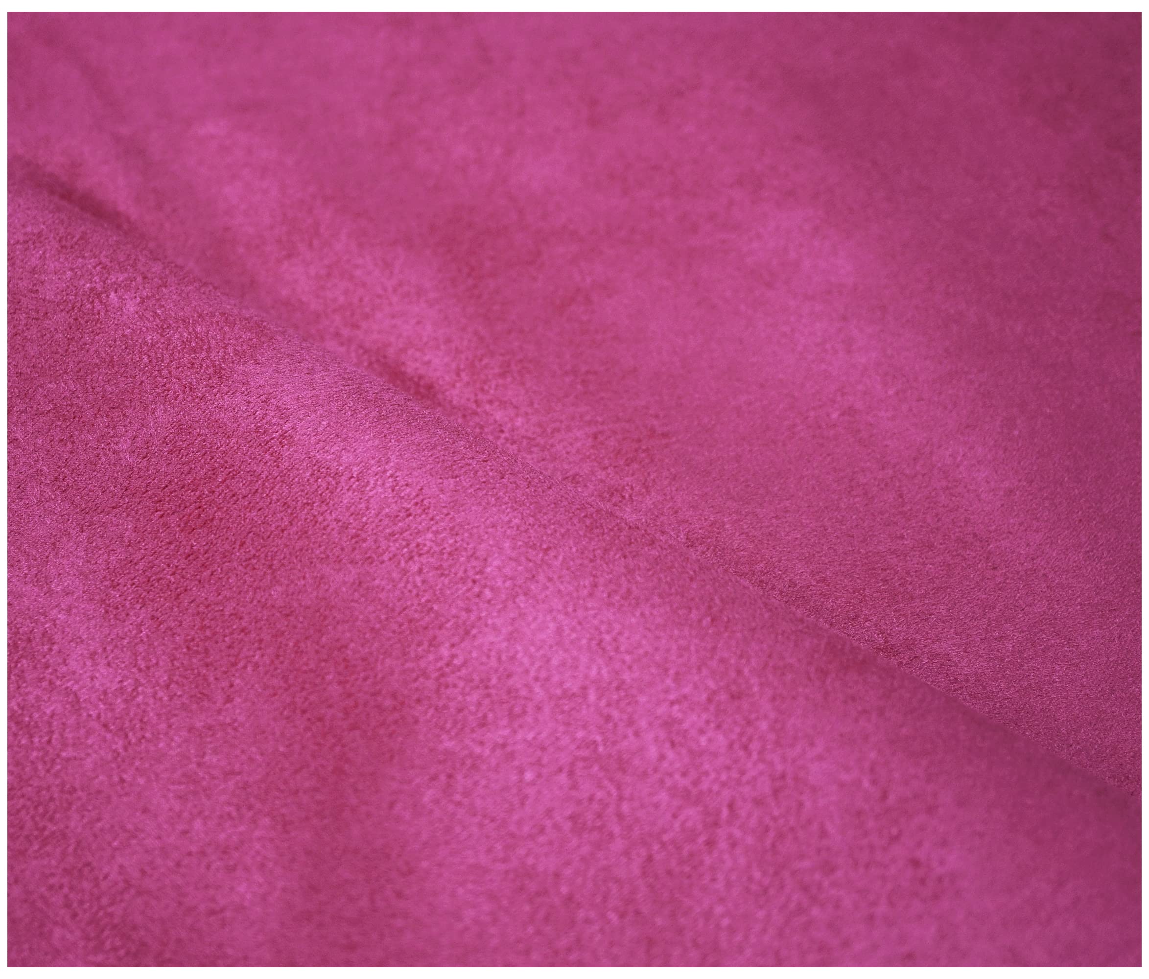 Faux Suede Soft Touch Leatherette Upholstery Fabric for Furnishings Cushions Curtain (200 x 150cm (2 Metre), Hot Pink)