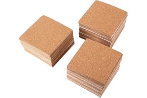 Arroyner 110 Pack Self Adhesive Cork Squares and Round DIY Adhesive Cork Board for Coasters and DIY Crafts