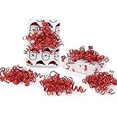 LIZLOVESS 6" Metallic Red Christmas Curly Ribbon Bows for Gift Wrapping Self Adhesive Gift Bows for Holiday Decor, Baskets, Birthday, Wedding, Presents, Party Favors Decorations 6-Count