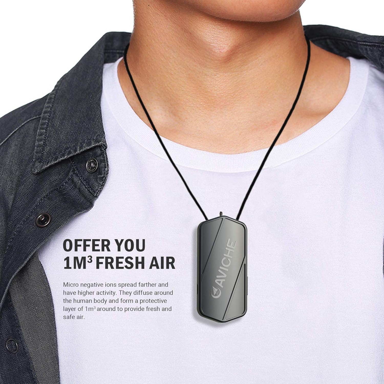 AVICHE M1 Necklace Wearable Mini Personal with USB Negative Ion Generator: Home & Kitchen