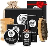 Dad Gifts Fathers Day - Beard Kit with Beard Oil, Balm, Brush, Comb &amp; Bonus Keychain, Men's Self-care Set &amp; Constant Keepsake, Birthday Gift for Daddy/Papa, Dad Day Gifts from Kids Daughter Son