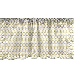 Ambesonne Yellow and White Window