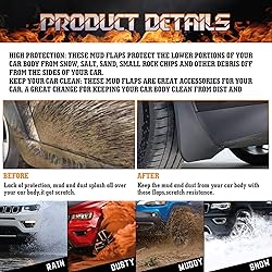 Xotic Tech 4PCS Front & Rear Mud Flap Splash Guards