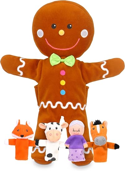 gingerbread man hand puppet